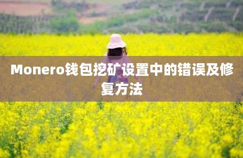 Monero钱包挖矿设置中的错误及修复方法