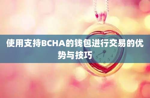 使用支持BCHA的钱包进行交易的优势与技巧