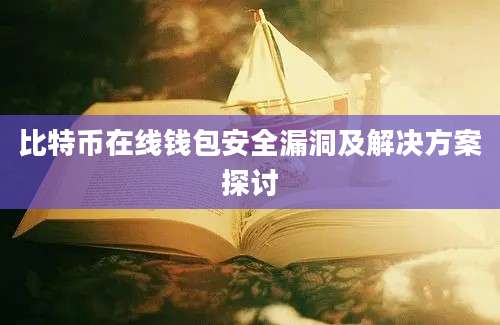 比特币在线钱包安全漏洞及解决方案探讨