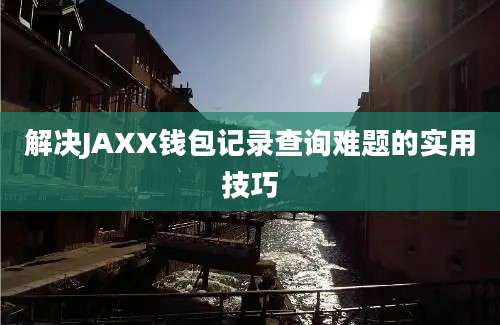 解决JAXX钱包记录查询难题的实用技巧