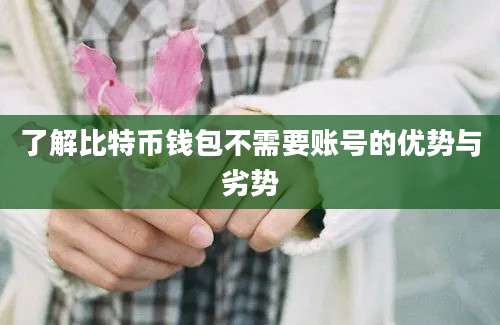 了解比特币钱包不需要账号的优势与劣势