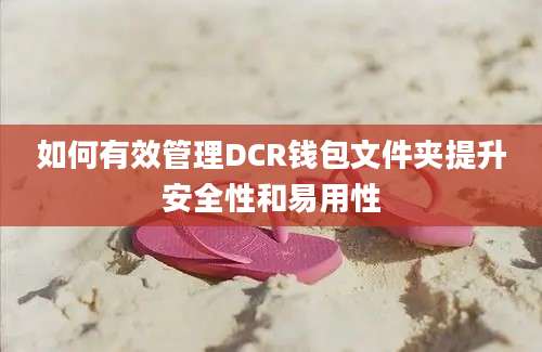 如何有效管理DCR钱包文件夹提升安全性和易用性