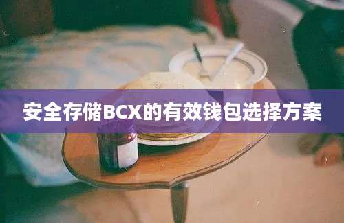 安全存储BCX的有效钱包选择方案