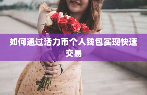 如何通过活力币个人钱包实现快速交易