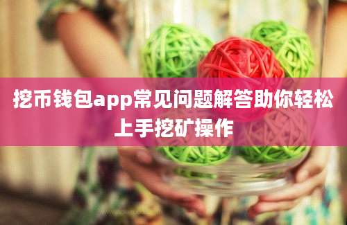 挖币钱包app常见问题解答助你轻松上手挖矿操作