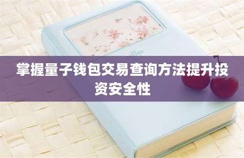 掌握量子钱包交易查询方法提升投资安全性