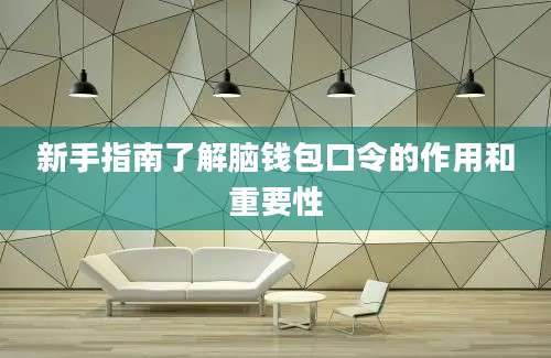 新手指南了解脑钱包口令的作用和重要性